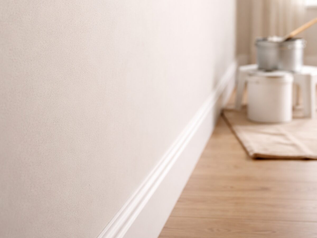 Freshly skimmed room ready for decorating