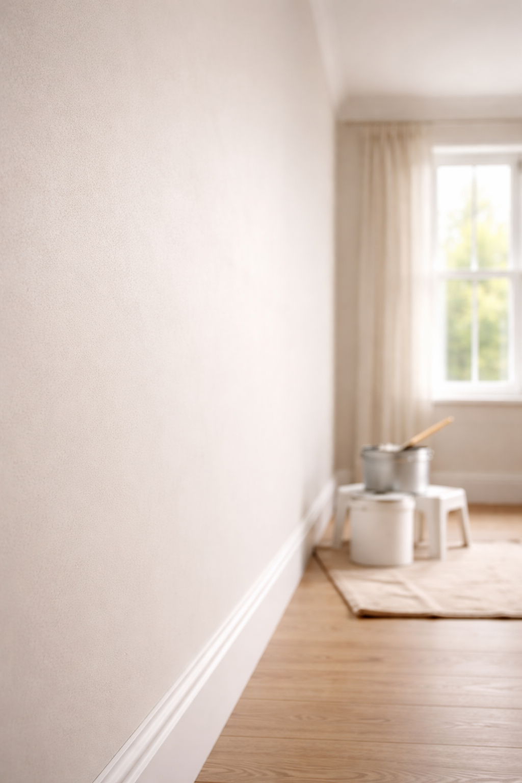 Freshly skimmed interior room ready for decorating